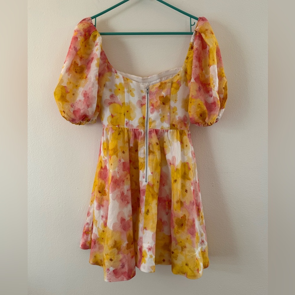 NWT Bardot Kiah Corset Mini Dress in Orange Floral XS size 2 - Picture 12 of 15